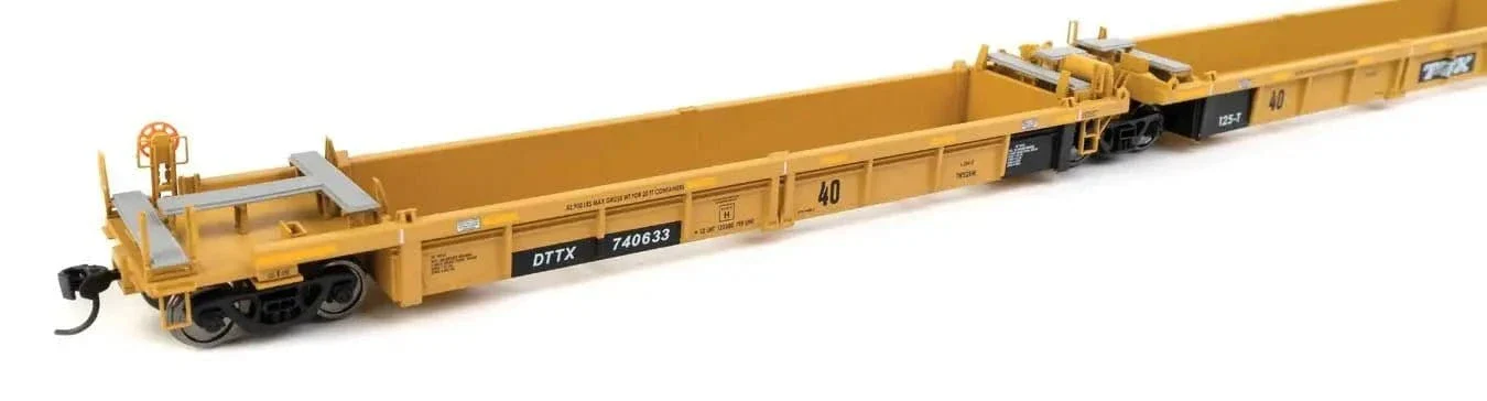 Walthers Mainline HO Scale Thrall 5-Unit Rebuilt 40ft Well Car - TTX DTTX 740633 - Image 2