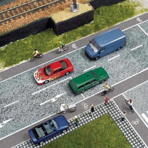 Walthers SceneMaster 949-1256 HO Flexible Self-Adhesive Paved Cycle Path 1m x 14.5mm**