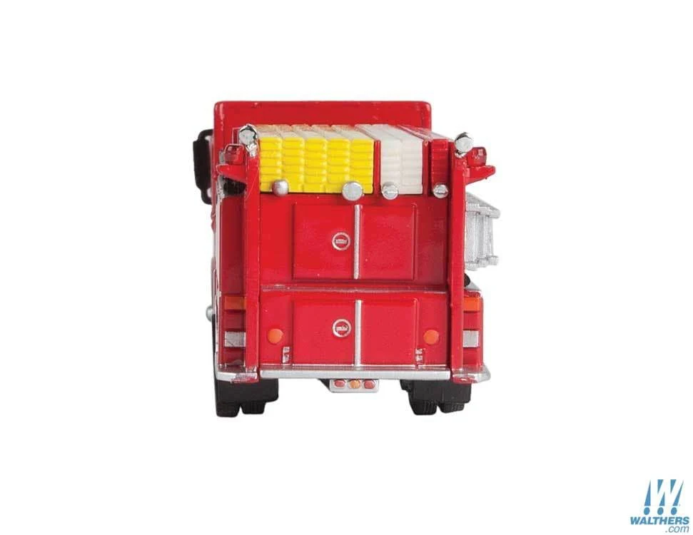 Walthers SceneMaster HO Heavy-Duty Fire Engine - Assembled - Red - Image 3