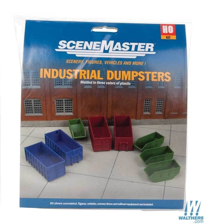 Walthers SceneMaster HO Industrial Dumpsters - Kit - 2 Large Roll-Off, 2 Medium Roll-Off, 4 Scrap Metal Slide-Off** - Image 2