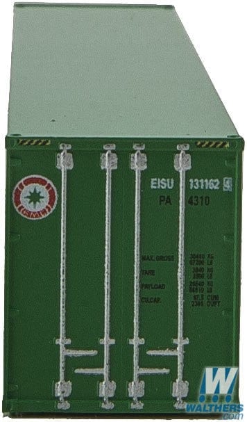 Walthers SceneMaster N 40ft Hi Cube Ribbed Side Container - Assembled - Evergreen - Image 2