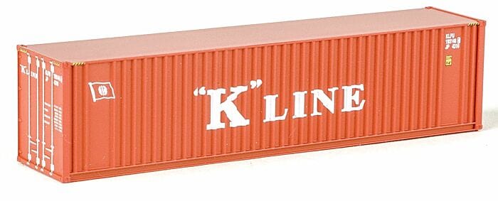 Walthers Scenemaster N 40ft Hi Cube Ribbed Side Container - Assembled - K-Line
