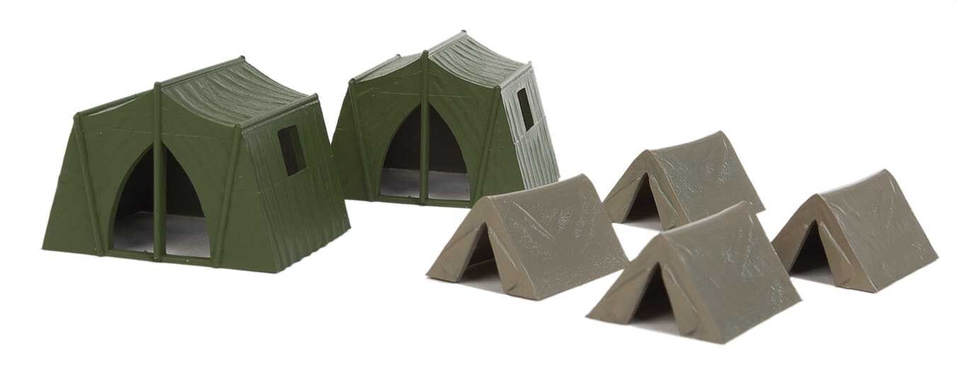 Walthers Scenemasters HO Camping Tents (6pcs)