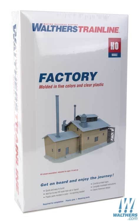 Walthers Trainline HO Factory - Kit - 12 x 5-9/16 x 6-3/8in 30.5 x 14.1 x 16.2cm - Image 4