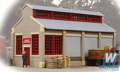 Walthers Trainline HO United Trucking - Assembled - 2-5/8 x 6 x 3-3/8in 6.6 x 15.2 x 8.5cm