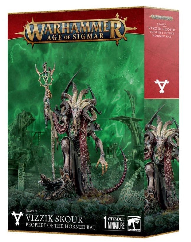 Warhammer Age of Sigmar: Skaven, Vizzik Skour, Prophet of the Horned Rat [90-20]