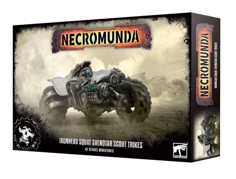 Warhammer Necromunda: Ironhead Squat Svenotar Scout Trikes [301-54]