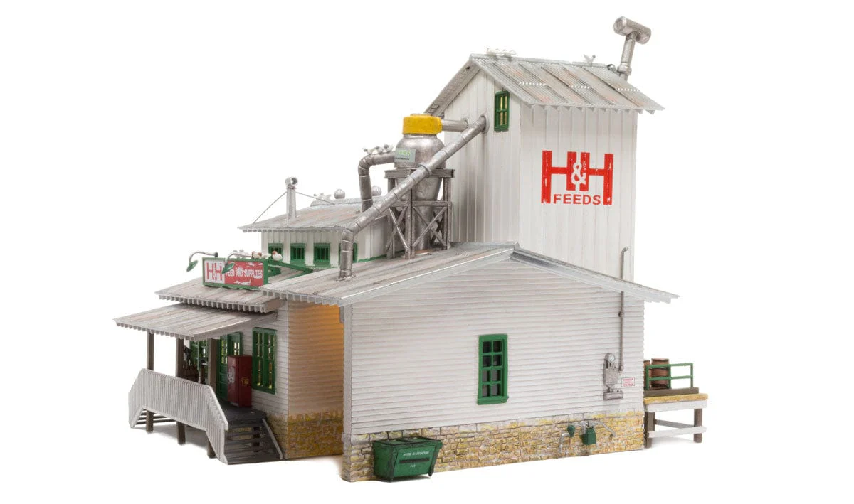 Woodland Scenics HO Built-Up H&H Feed Mill - Image 4