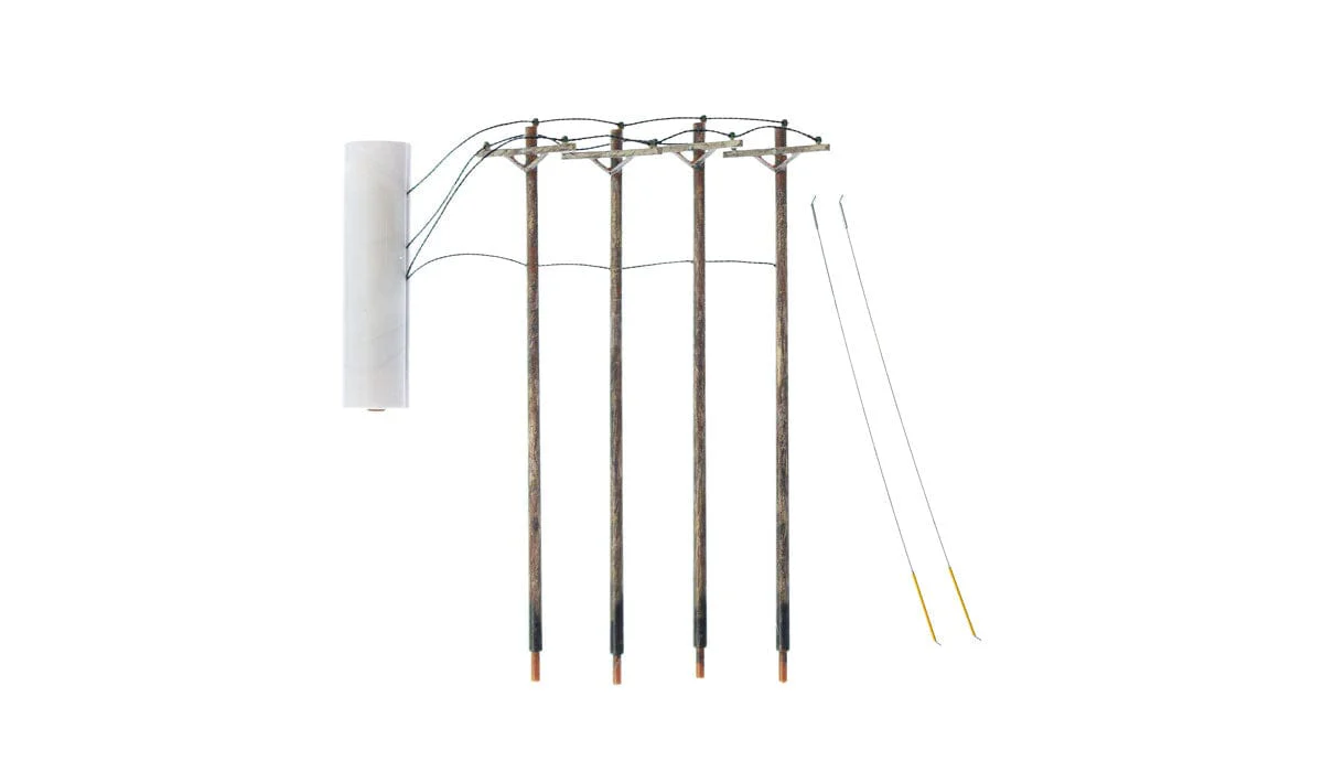 Woodland Scenics N Pre-Wired Poles - Single Crossbar - Image 2