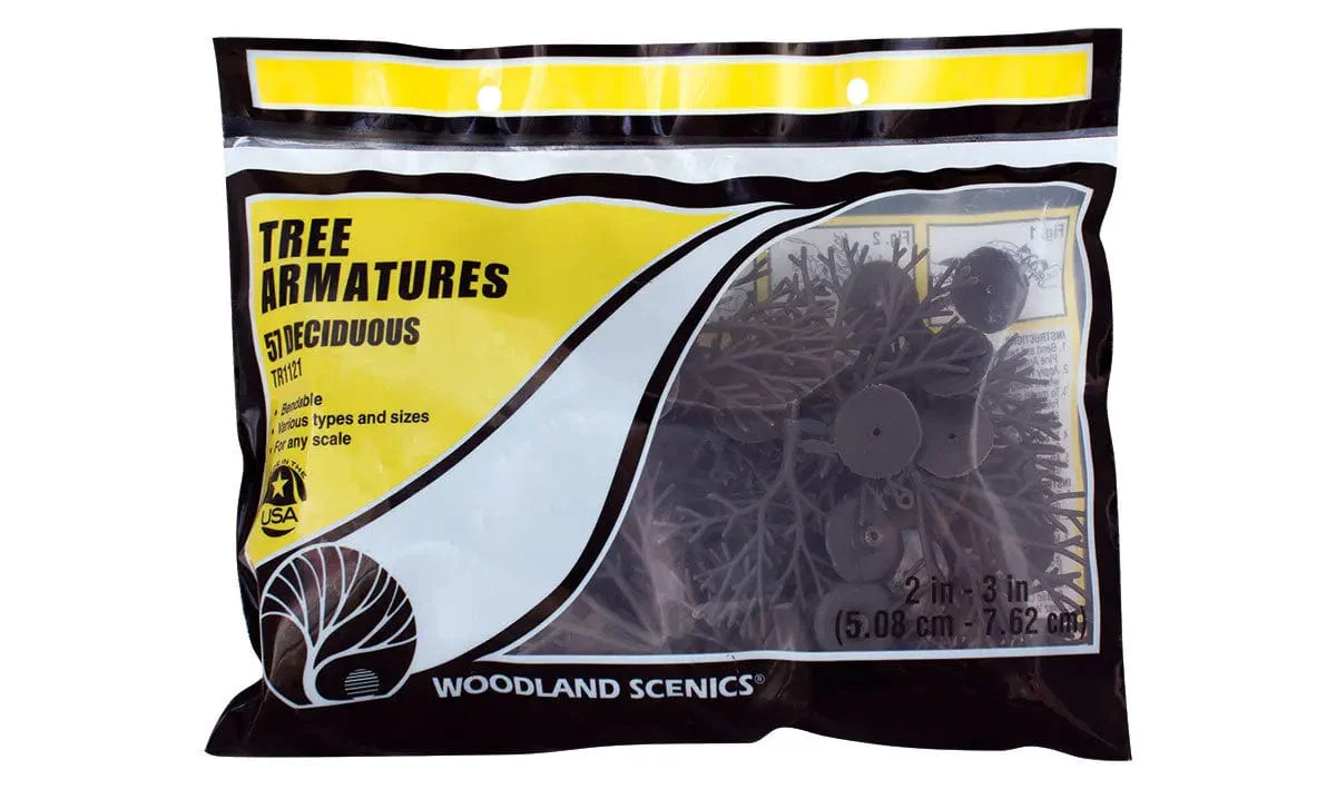 Woodland Scenics TR1121 Deciduous Armatures 2-3 57Pcs - Image 2