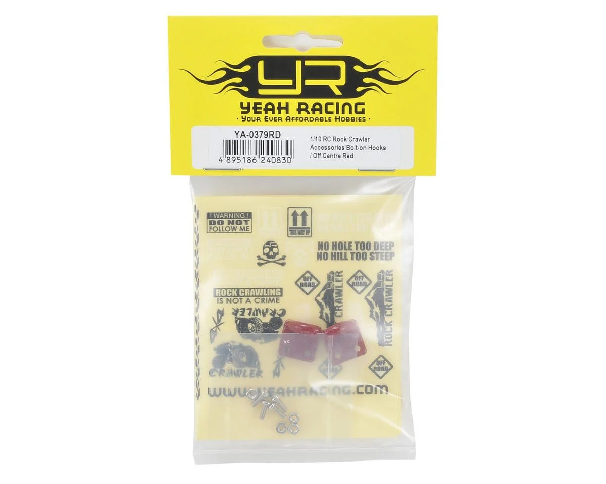 Yeah Racing 1/10 Crawler Scale Accessory Set (Red) (Off Center Hooks)** - Image 2