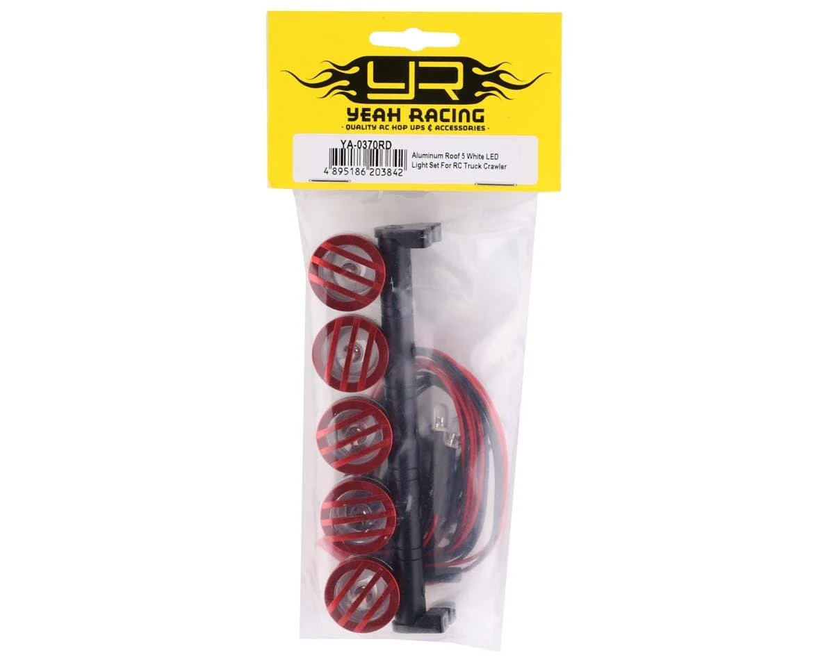 Yeah Racing 125mm Aluminum LED Light Bar w/5 Light Pods (Red)** - Image 2