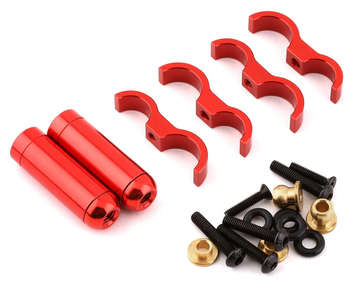Yeah Racing Desert Lizard Piggyback Shocks w/Reservoir (Red) (2) (110mm) - Image 2