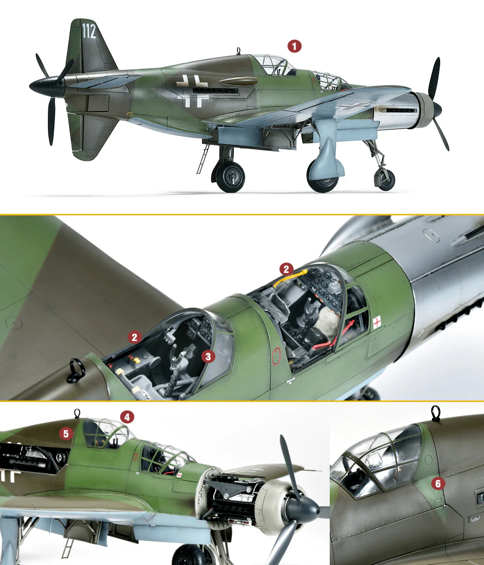 Zoukei Mura 1/32 Dornier Do 335 A-12 (Twin-seat) Plastic Model Kit - Image 3