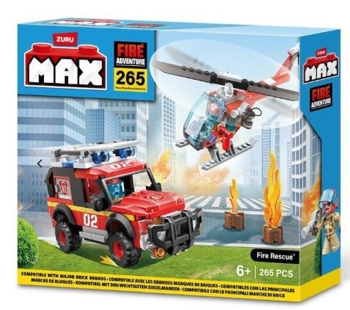 ZURU MAX Build City Fire Playset - 265 Bricks