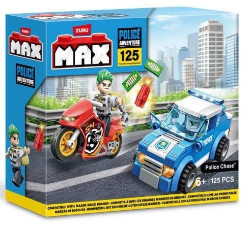 ZURU MAX Build City Police Playset - 125 Bricks